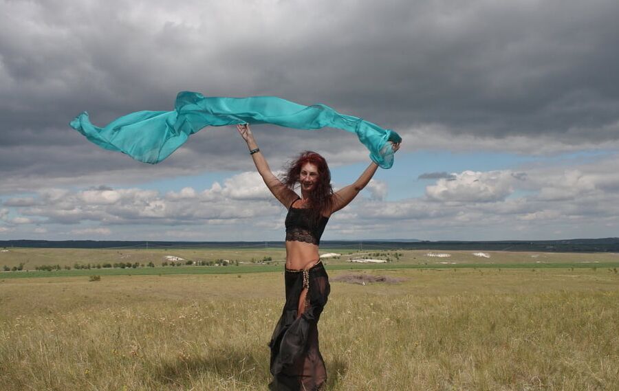 Turquoise Shavl for windly weather