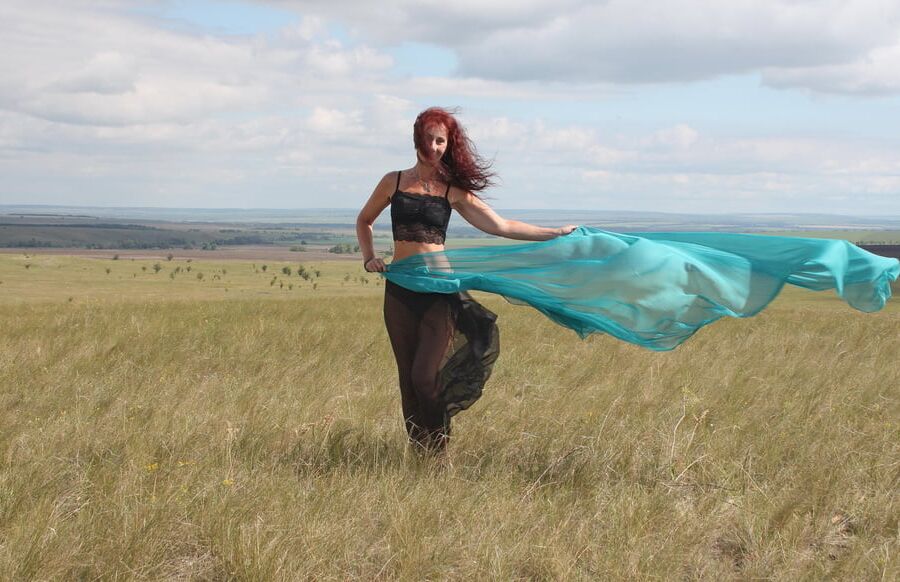 Turquoise Shavl for windly weather