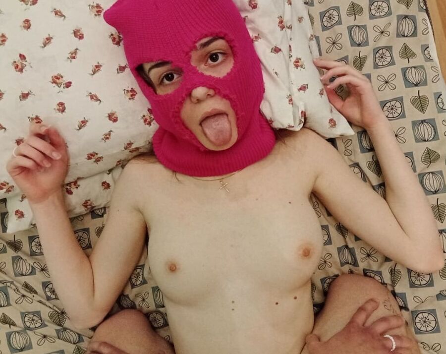 CUTE GIRL IN BALACLAVA MASK!