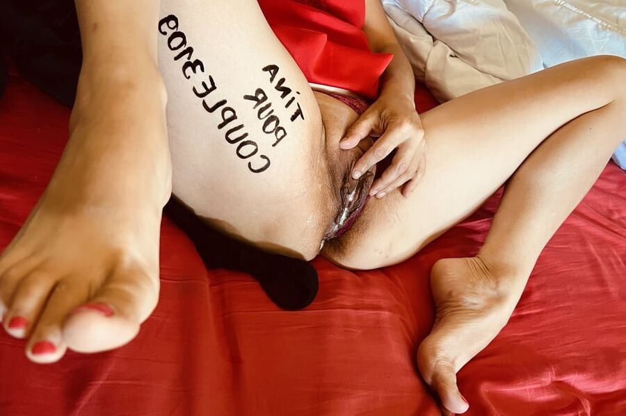 D?dicace Tina french slut creampie pussy fuck big dildo xl