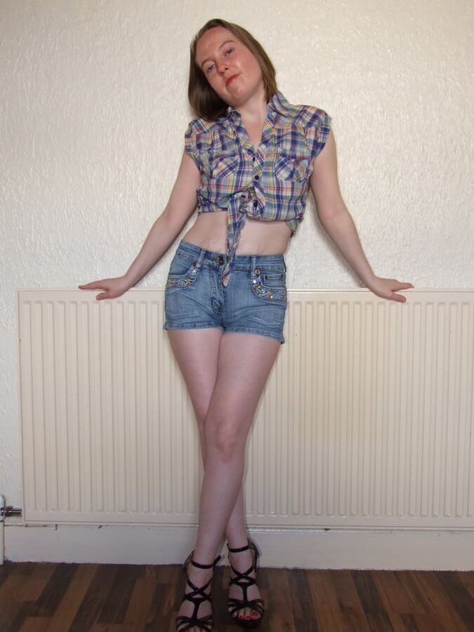 Denim Shorts and heels