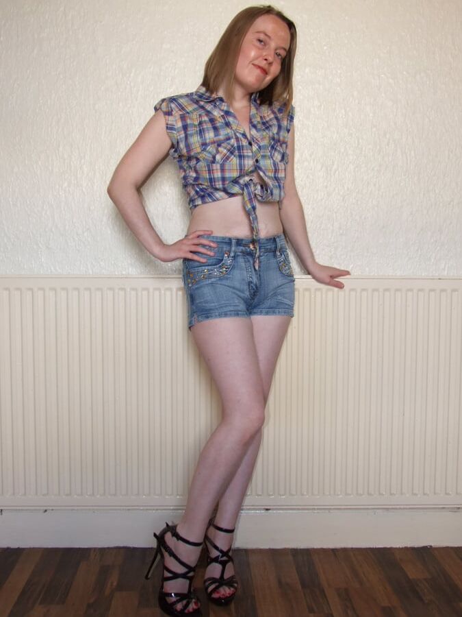 Denim Shorts and heels