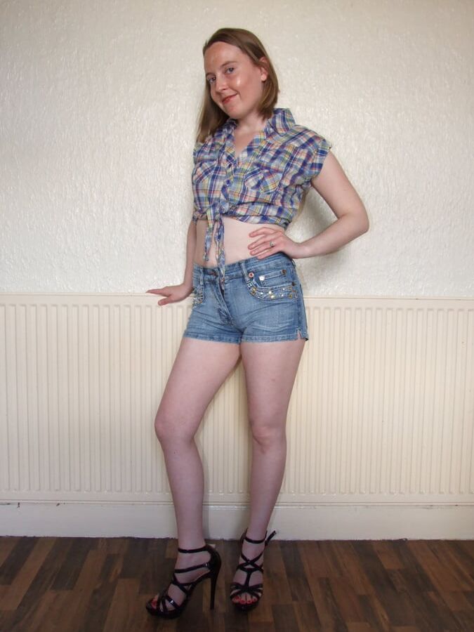 Denim Shorts and heels