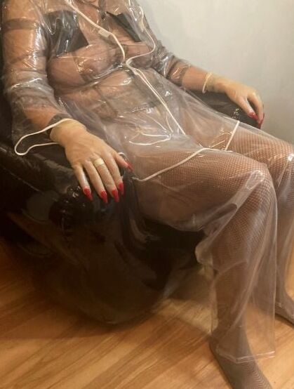 Clear High Heels and Clear PVC Fetish
