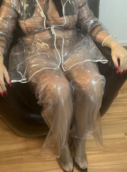 Clear High Heels and Clear PVC Fetish