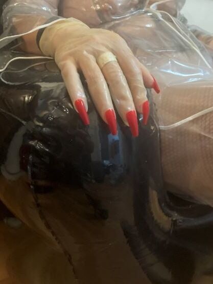 Clear High Heels and Clear PVC Fetish