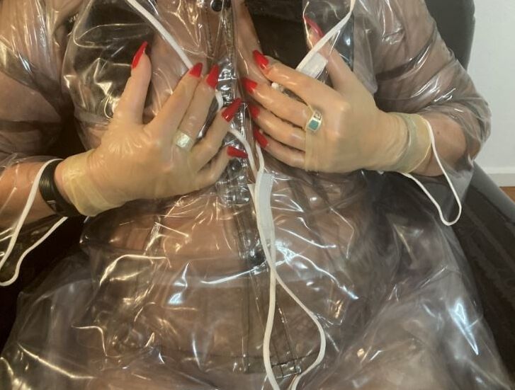 Clear High Heels and Clear PVC Fetish