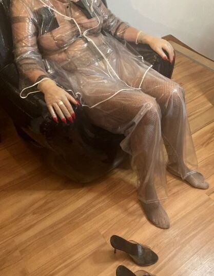 Clear High Heels and Clear PVC Fetish