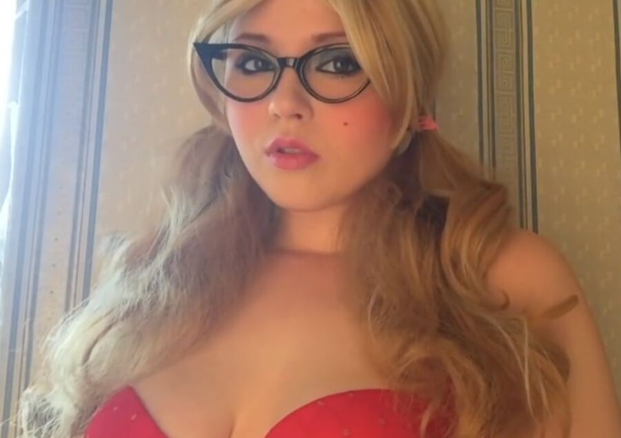 Perfect teen with pigtails