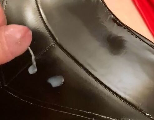 Vinyl Pants and High Heel Mules