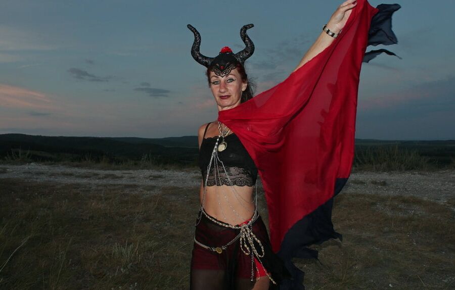 Sunset and Maleficent