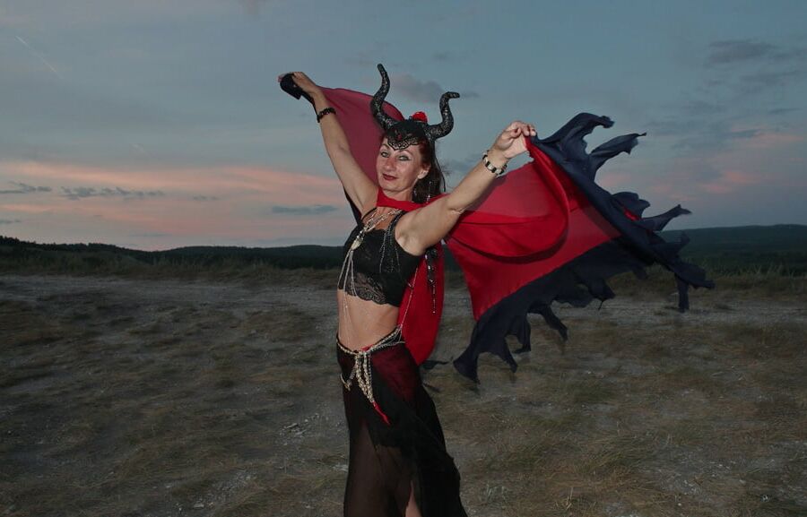 Sunset and Maleficent
