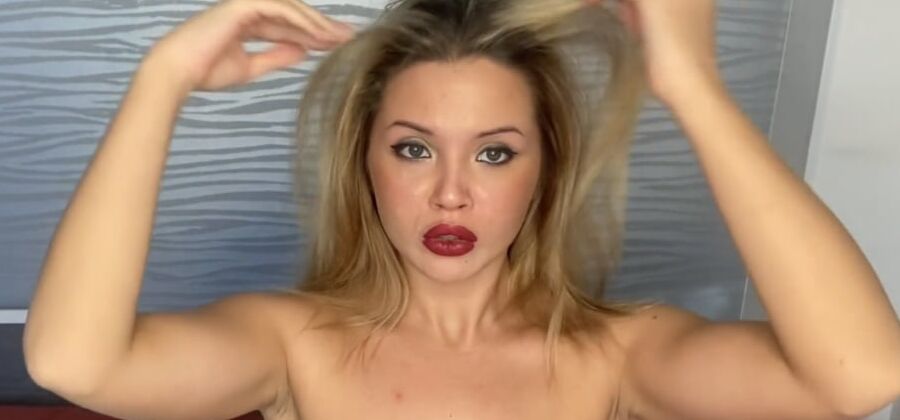 Naked hair brushing