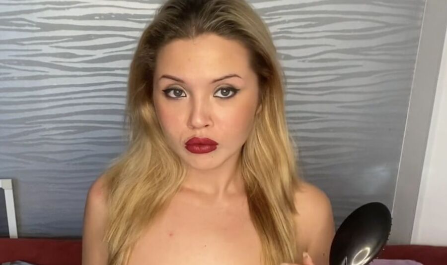 Naked hair brushing