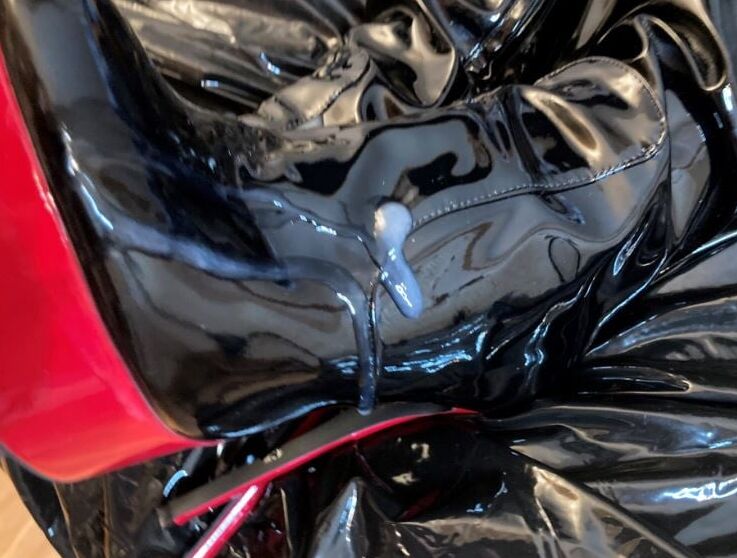 Cum on Black High Heel Patent Boots