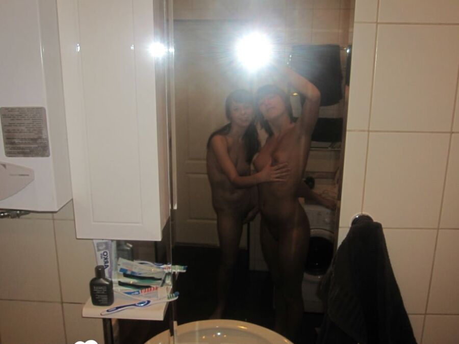 Amazing lesbian beauties play with some cream
