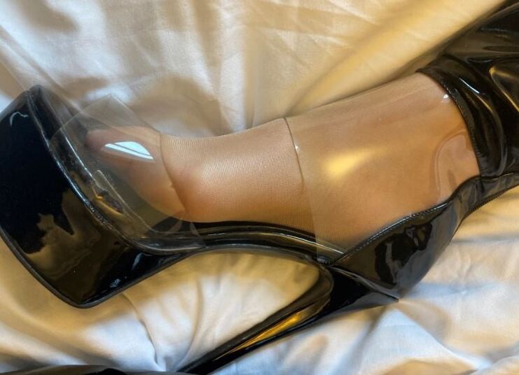 Vinyl Pants, PVC Boots and Pantyhose