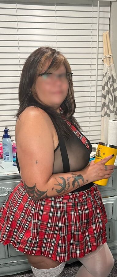 Wife in schoolgirl outfit
