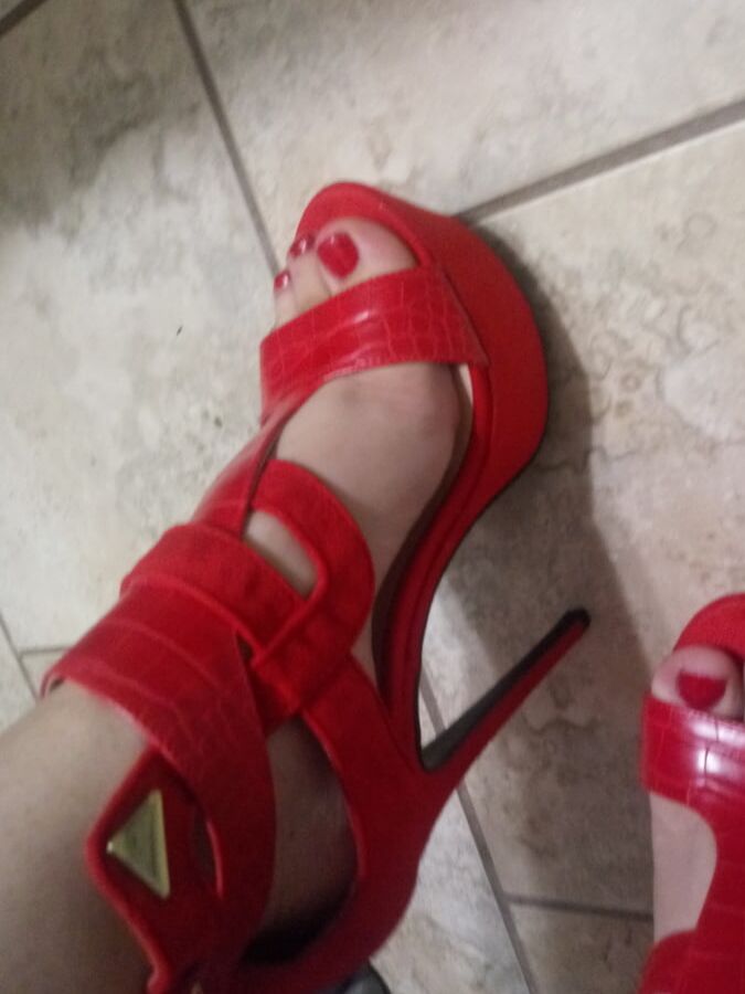 Red Heels And Nasa Blue