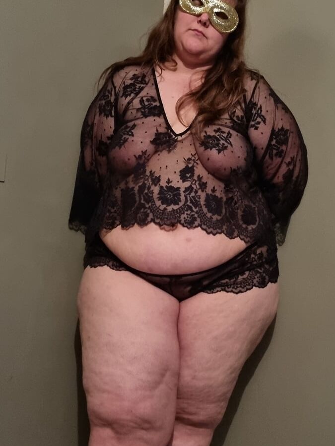 Bbw in sexy lace outfit