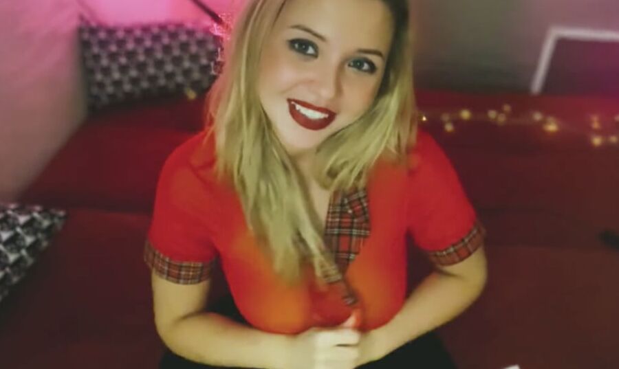 Sexy girl with cum and dick