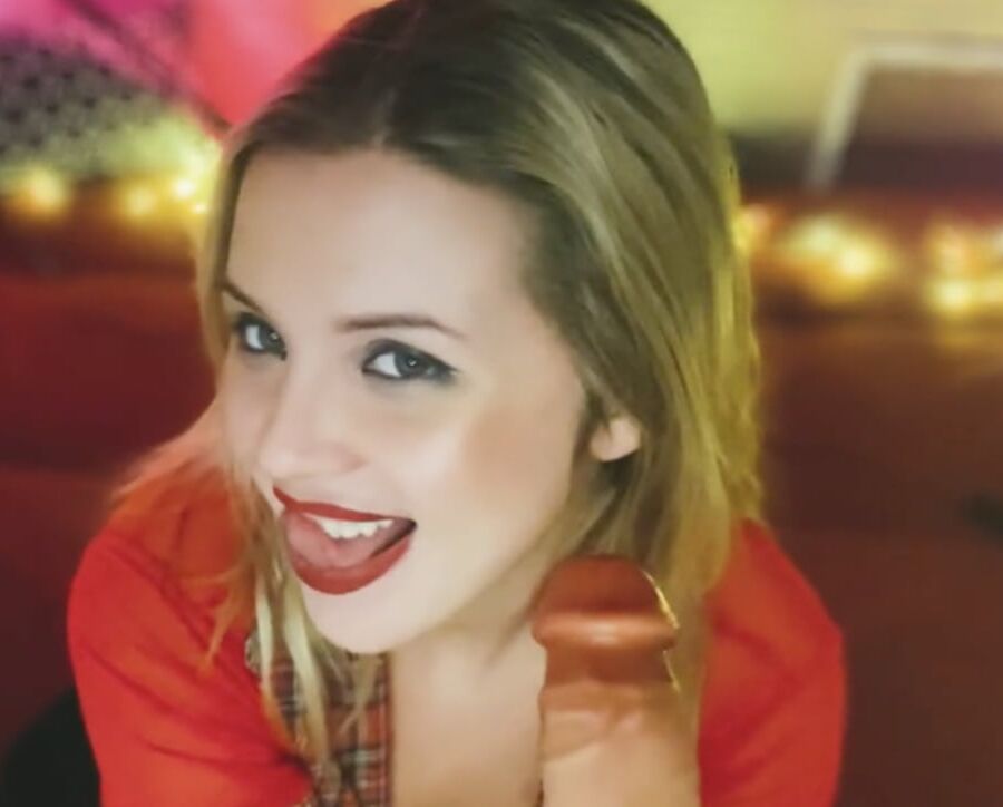 Sexy girl with cum and dick