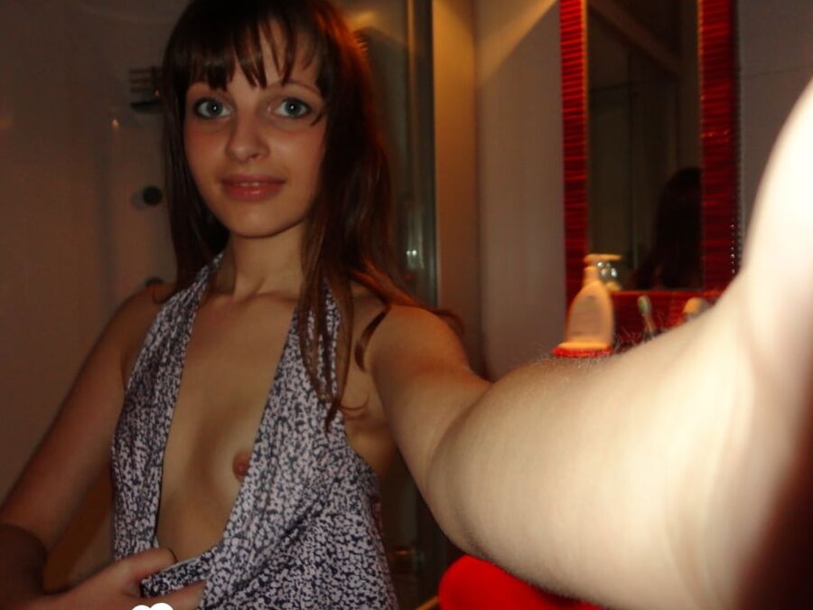 Beautiful brunette princess flashing her good bits