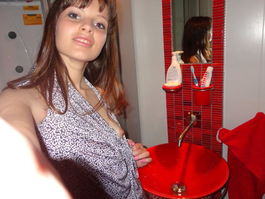 Beautiful brunette princess flashing her good bits