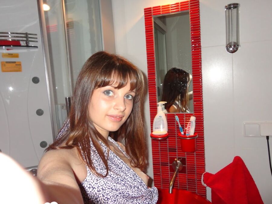 Beautiful brunette princess flashing her good bits