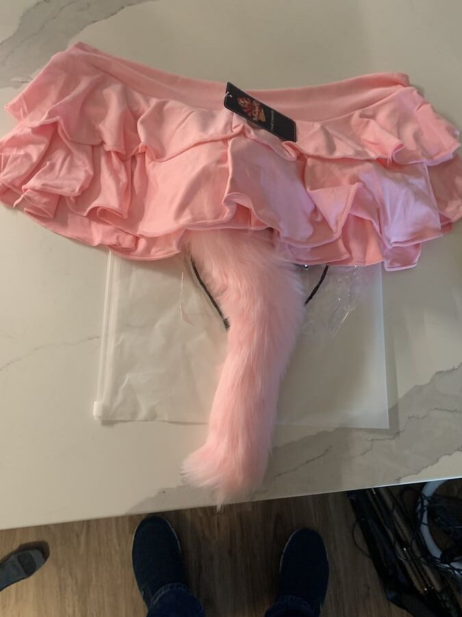 Blonde MILF Microskirt and Butt Plug Play