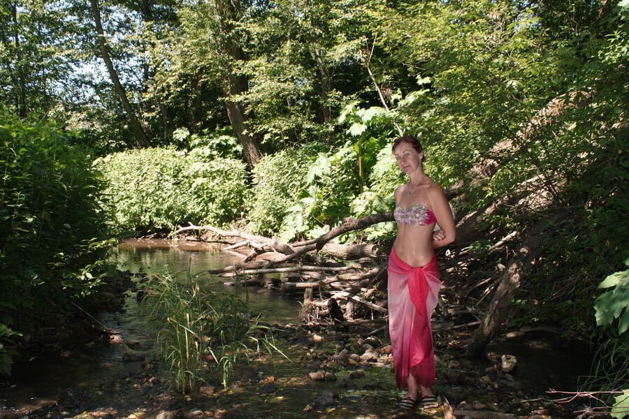 In riverbed little river Sherbikha