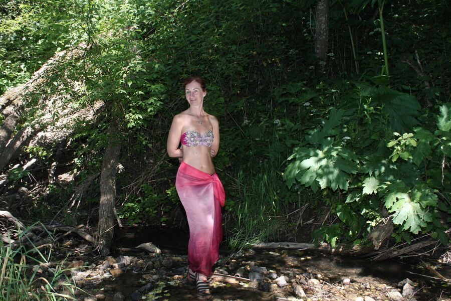 In riverbed little river Sherbikha