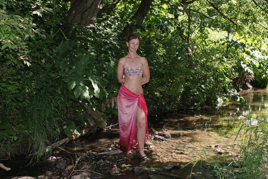 In riverbed little river Sherbikha