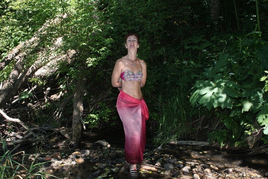 In riverbed little river Sherbikha