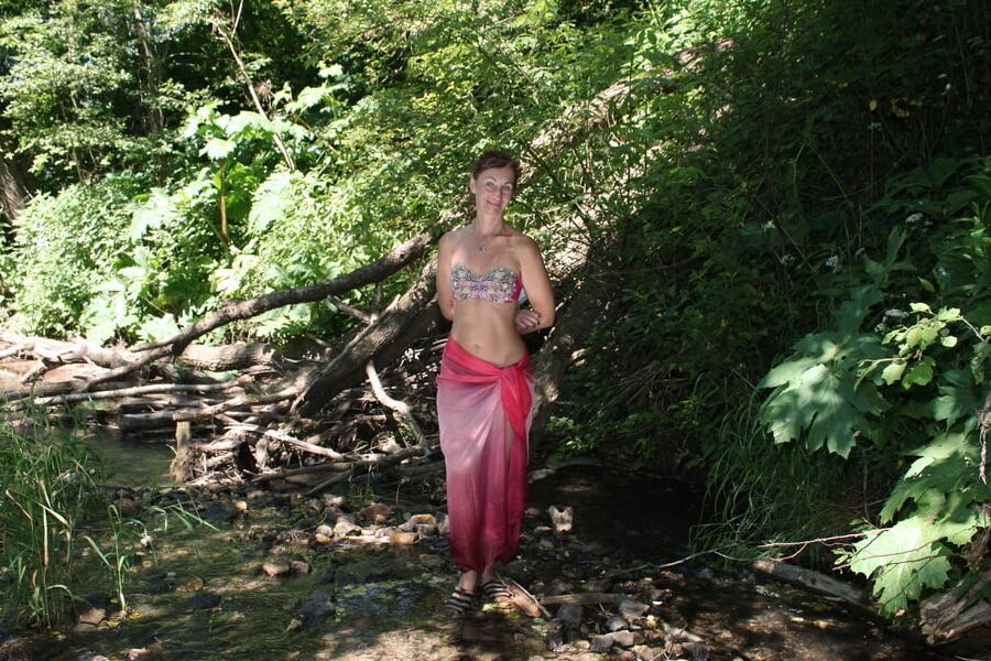 In riverbed little river Sherbikha