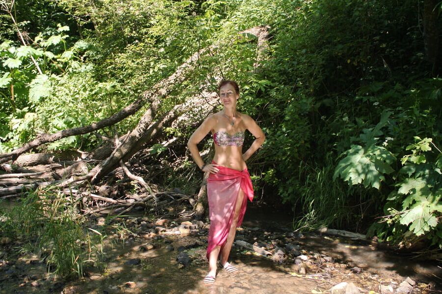 In riverbed little river Sherbikha