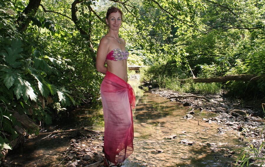 In riverbed little river Sherbikha