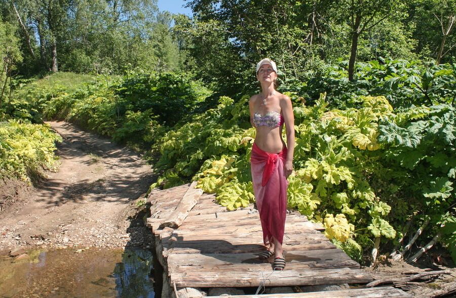 In riverbed little river Sherbikha