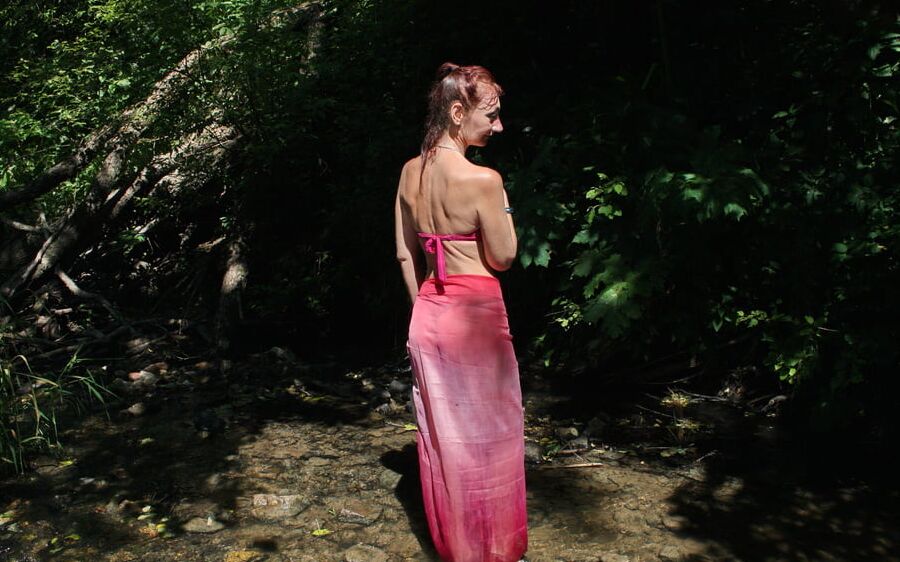 In riverbed little river Sherbikha