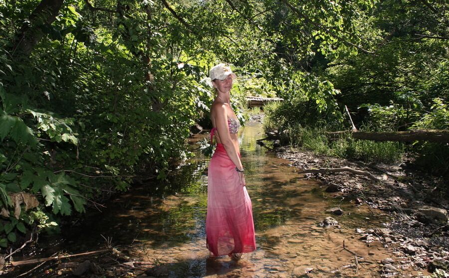 In riverbed little river Sherbikha