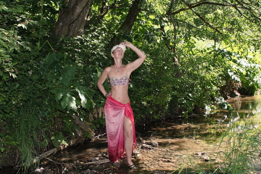 In riverbed little river Sherbikha
