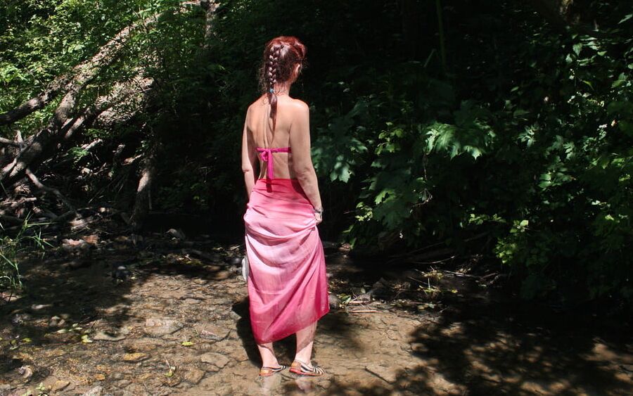 In riverbed little river Sherbikha