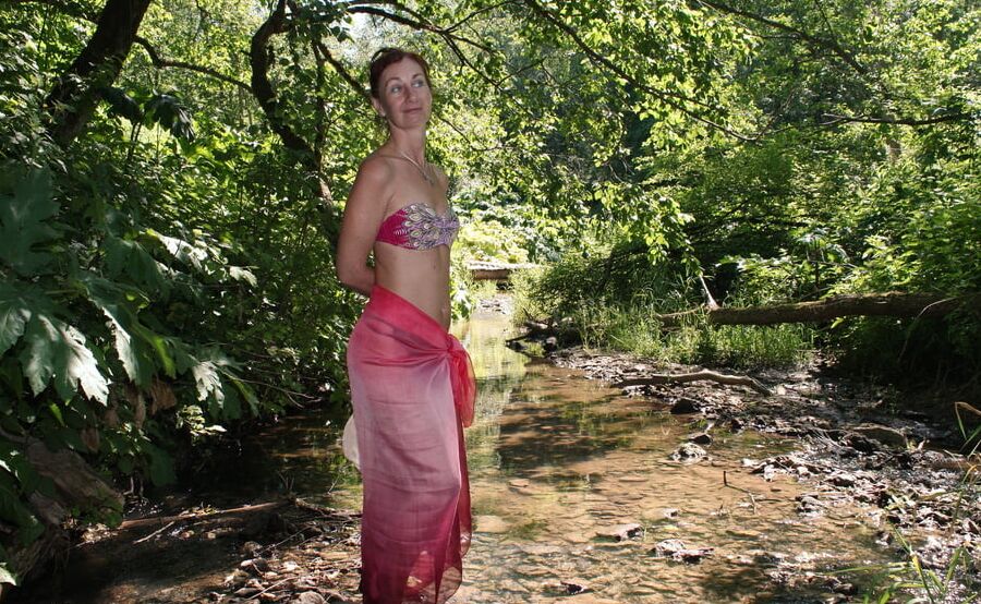 In riverbed little river Sherbikha