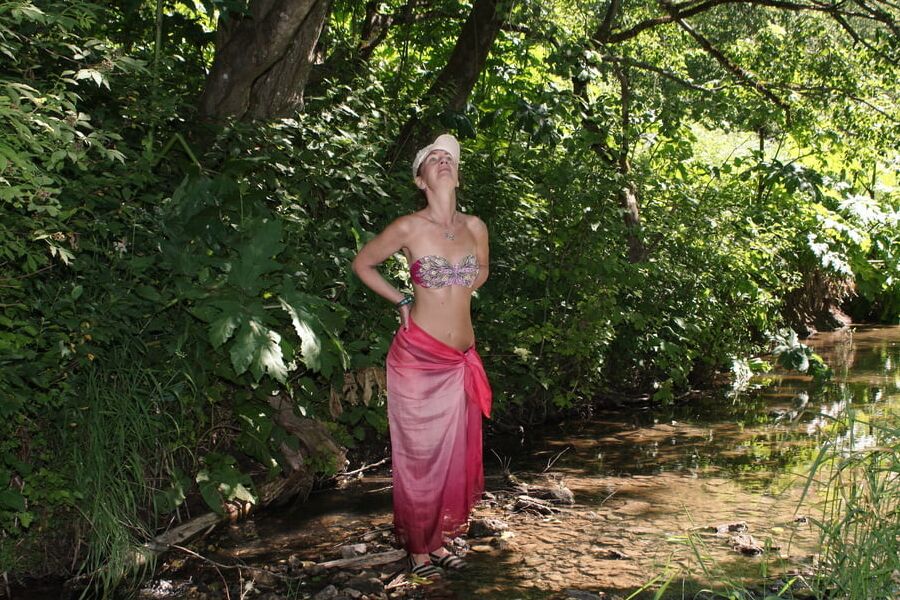 In riverbed little river Sherbikha