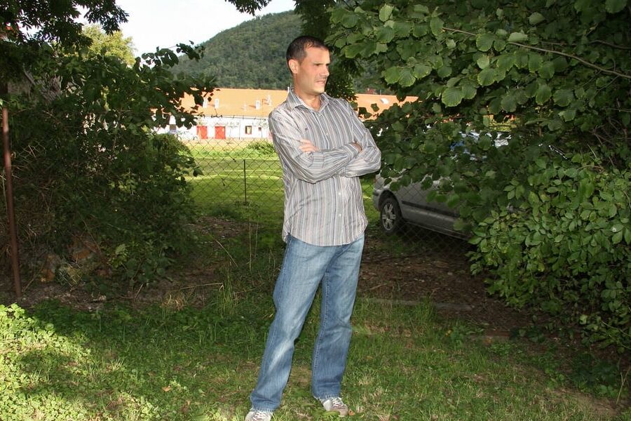 They fuck first outdoors and then in a country cottage