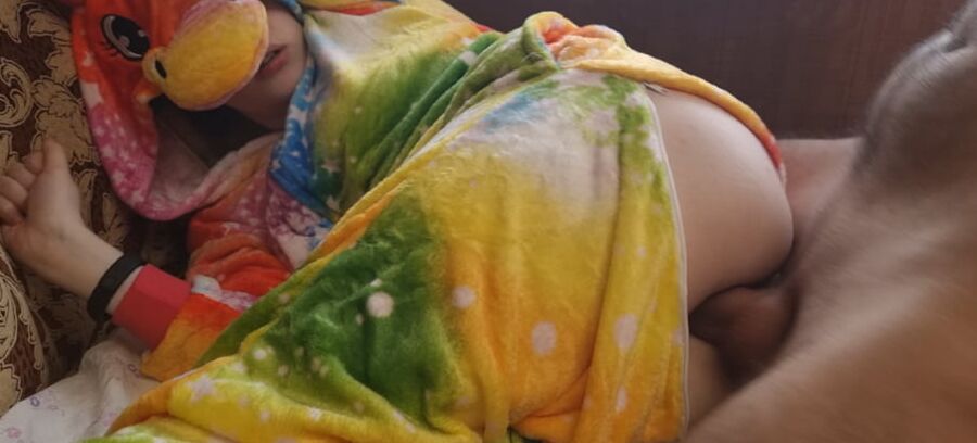 Sex in a unicorn costume