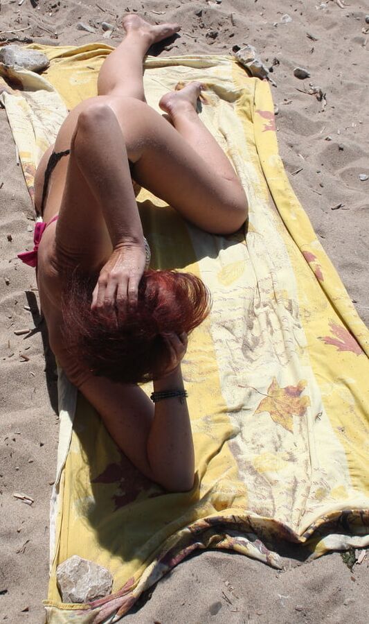 On the Volga-river beach