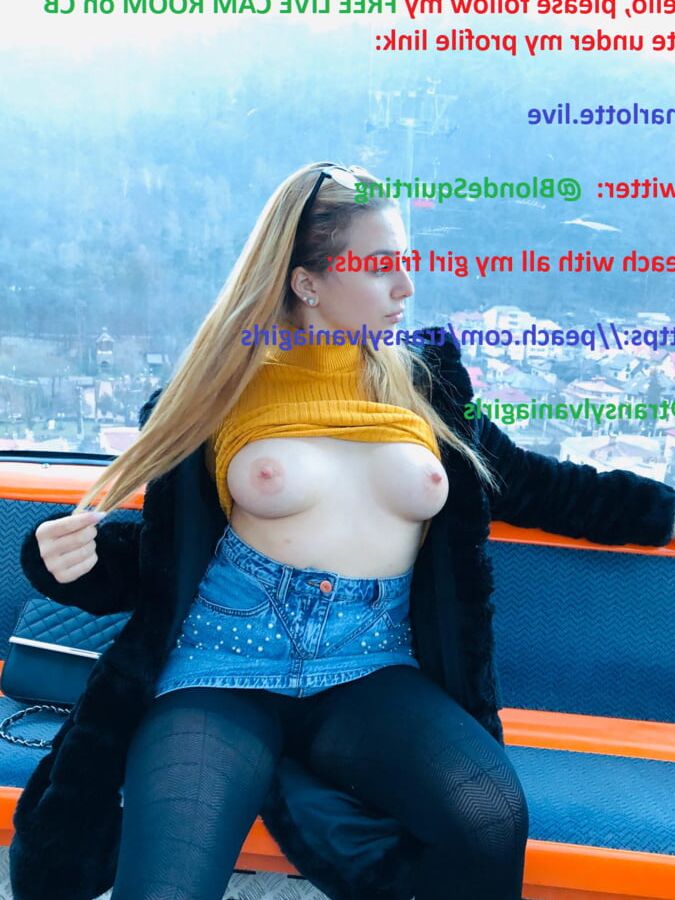 Charlotte best big boos teen flashing big tits  in public