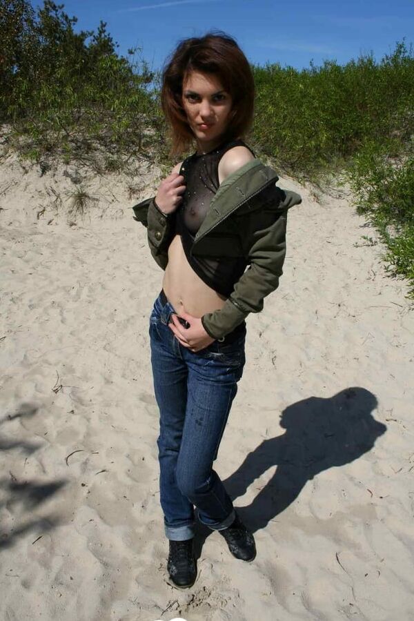 Bumping into a hot redhead in a desert