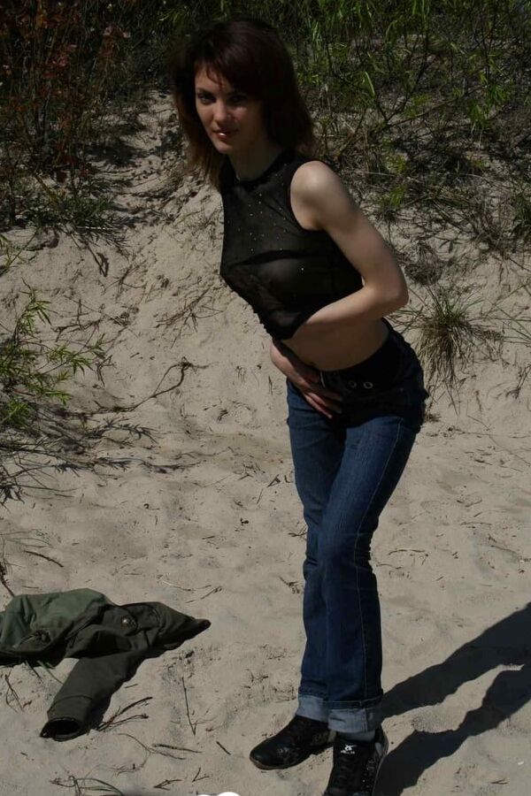 Bumping into a hot redhead in a desert